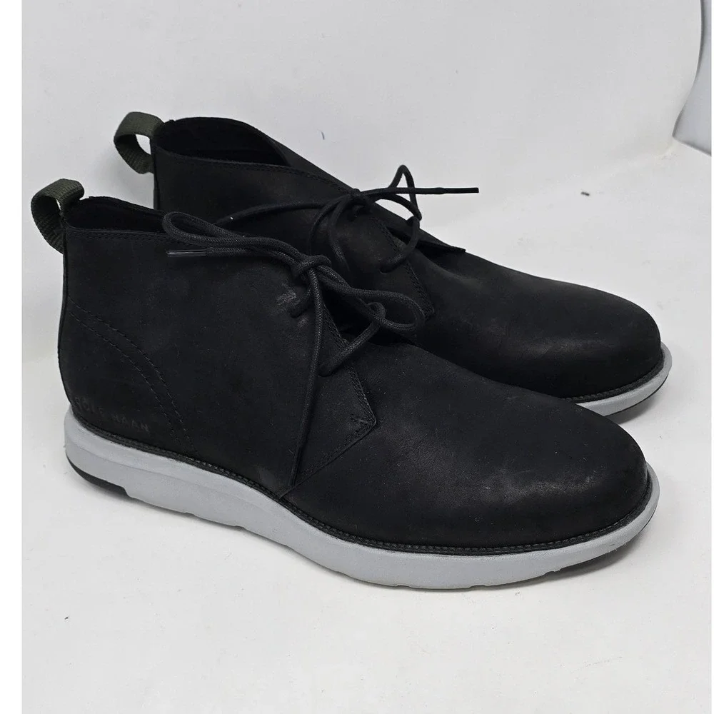 Cole Haan Grand 360 Atlantic water resistant Chukka boots men 11.5 M black